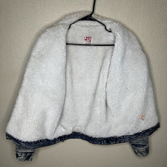 Vintage Levi’s Sherpa Lined Trucker Jacket Made In USA Small - Picture 4 of 6